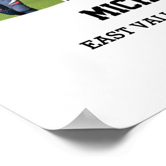 Football Team Senior Afstuderen Ball Fotocollage Poster (Hoek)