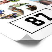 Football Team Senior Graduation Photo Collage Poster (Hoek)