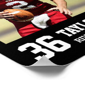 Football Team Senior Klasse van 2025 Sports Collag Poster (Hoek)