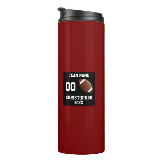 Football team thermosbeker (Geroteerd rechts)