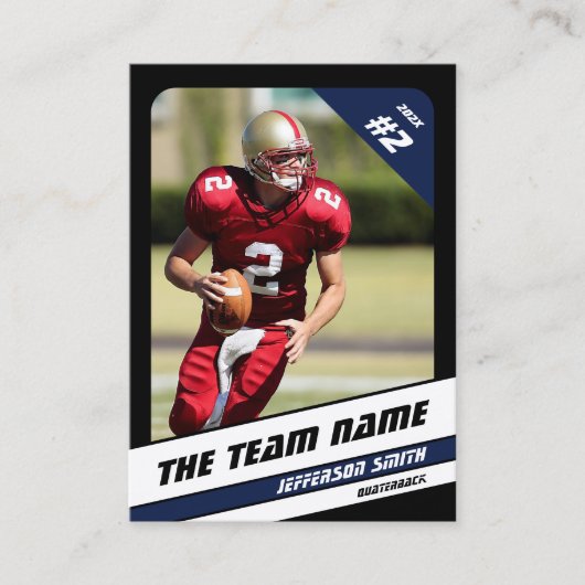 Football Team Trading Kaart Sport cadeau idee groe Contactkaartje (Voorkant)