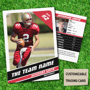 Football Team Trading Kaart Sport Gifts Idee Rood Contactkaartje