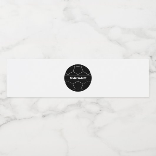 Football team waterfles etiket (Enkel label)