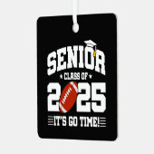 Football Teamklasse van 2025 Afstuderen Senior 202 Metalen Ornament (Voorkant links)