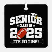 Football Teamklasse van 2025 Afstuderen Senior 202 Metalen Ornament (Voorkant)