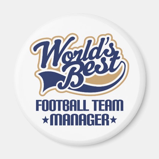 Football Teammanager Gift Magneet (Voorkant)