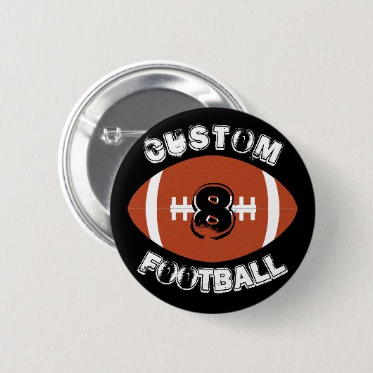  Football teamnaam/tekstsport ventilator Ronde Button 5,7 Cm (Voorkant /achterkant)