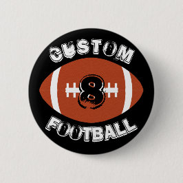  Football teamnaam/tekstsport ventilator Ronde Button 5,7 Cm