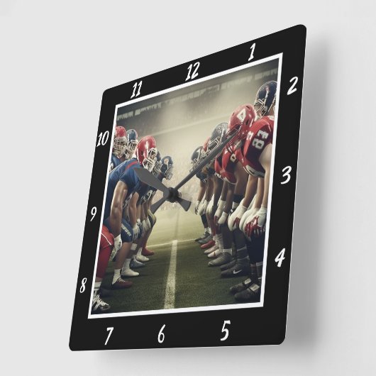Football Teams Showdown Vierkante Klok (Hoek)