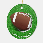 Football Tearing Out Christmas Keramisch Ornament (Links)