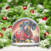 FOOTBALL TECKEL SNEEUWBOL (Kerstmis)