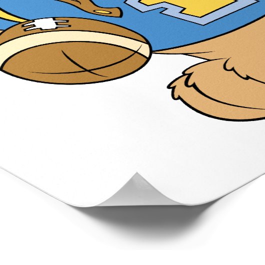 Football Teddy Bear Design Poster (Hoek)