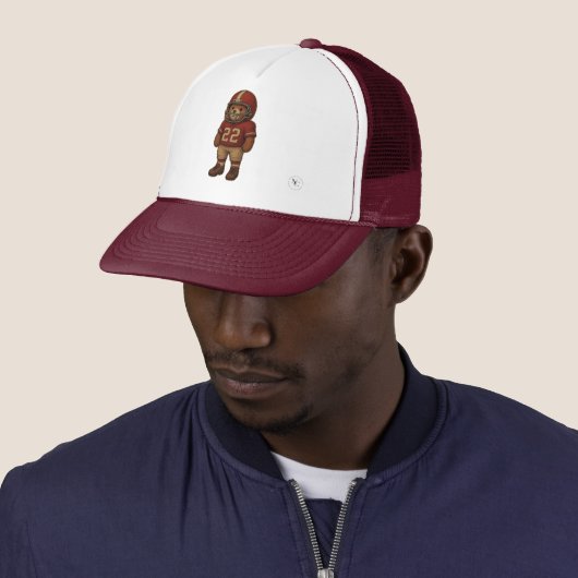 Football Teddy trucker hat Pet (In situ)