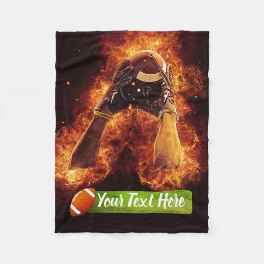 Football tegen brand fleece deken (Voorkant)