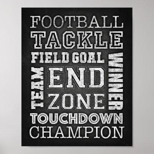 FOOTBALL - Teken - Teken afdrukken Poster (Voorkant)