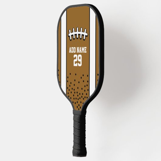 Football Tekening met Sportnaam en -nummer Pickleball Paddle (Links)