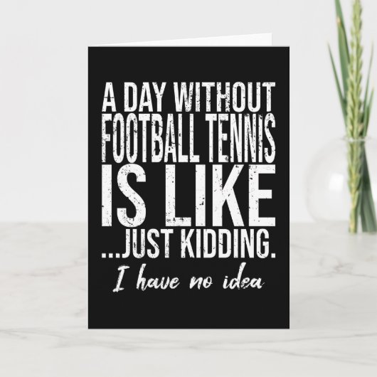 Football Tennis grappig cadeau idee Kaart (Voorkant)