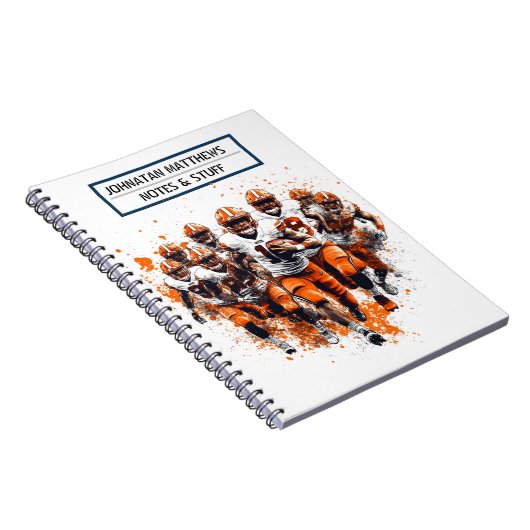 Football Terug naar school Spiral Photo Notitieboe Notitieboek (Rechterzijde)