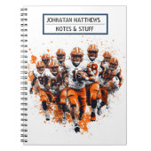 Football Terug naar school Spiral Photo Notitieboe Notitieboek (Voorkant)