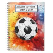 Football Terug naar school Spiral Photo Notitieboe Notitieboek (Voorkant)