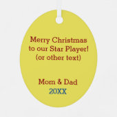 Football textuur kijken metalen ornament (Achterkant)