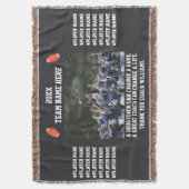 Football Thank You Coach From The Team Players Deken (Voorkant Verticaal)