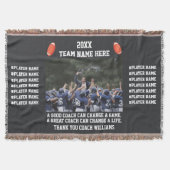 Football Thank You Coach From The Team Players Deken (Voorkant)