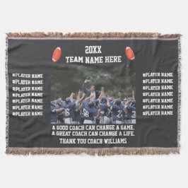 Football Thank You Coach From The Team Players Deken