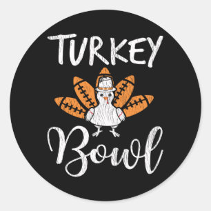 Football Thanksgiving Gezin Football Lover Ronde Sticker