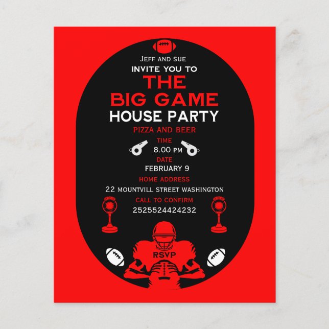 Football The Big Game TV Watch Party (Voorkant)