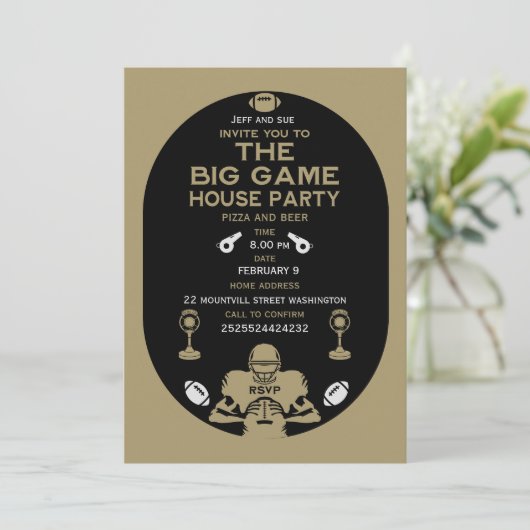 Football The Big Game TV Watch Party Aankondiging (Staand voorkant)