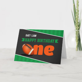 Football Thema 1st Birthday Kaart