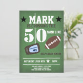 Football thema 50e verjaardag kaart (Staand voorkant)