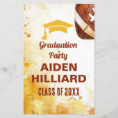 Football thema afstudeerfeest flyer (Voorkant)