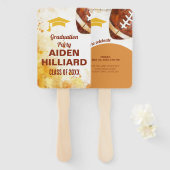 Football thema afstudeerfeest handwaaier (Voorkant en achterkant)