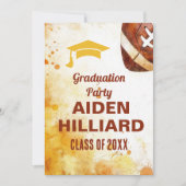 Football thema afstudeerfeest kaart (Voorkant)