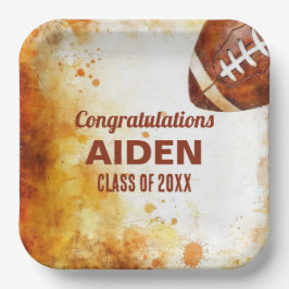 Football thema afstudeerfeest papieren bordje