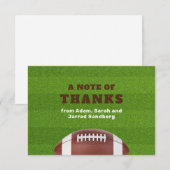 Football thema bar mitswa bedankkaart (Voorkant / Achterkant)
