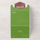 Football Thema Bar Mitzvah Alles in een Uitnodigen All In One Uitnodiging (Buitenkant)