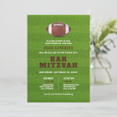 Football Thema Bar Mitzvah Uitnodiging (Staand voorkant)