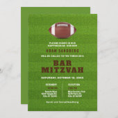 Football Thema Bar Mitzvah Uitnodiging (Voorkant / Achterkant)