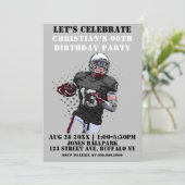 Football Thema Birthday Party Invitations (Staand voorkant)