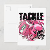 Football-thema borstkankerbewustzijn briefkaart (Voorkant / Achterkant)