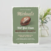  Football Thema Eerste 1e verjaardagsfeest Kaart (Staand voorkant)