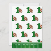 Football thema eerste jaar down birthday kaart (Achterkant)