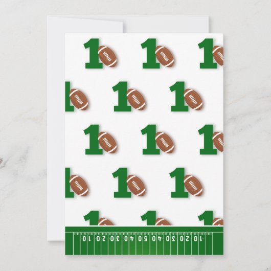 Football thema eerste jaar down birthday kaart (Achterkant)