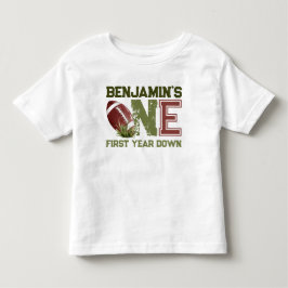 Football thema eerste jaar down birthday kinder shirts
