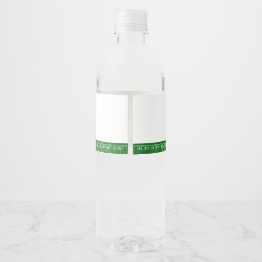 Football thema eerste jaar down verjaardagsgunst waterfles etiket (Achterkant)