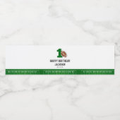Football thema eerste jaar down verjaardagsgunst waterfles etiket (Enkel label)