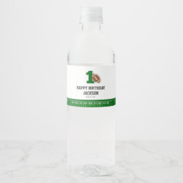 Football thema eerste jaar down verjaardagsgunst waterfles etiket